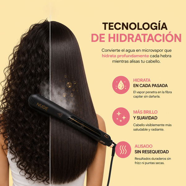 Plancha de Pelo a Vapor Nube Pro