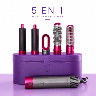 Secador de cabello Eléctrico 5 en 1 con Estuche (Color Surtido)