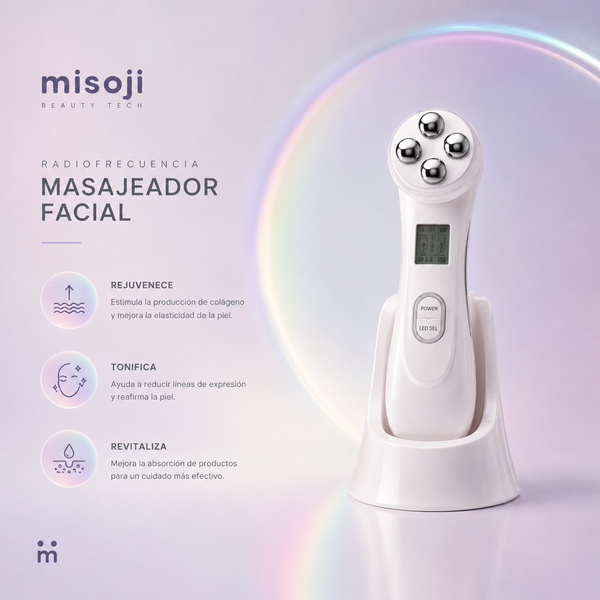 Masajeador Facial Misoji con Radiofrecuencia