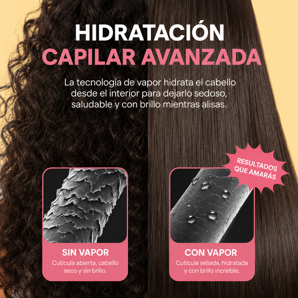 Plancha de Pelo a Vapor Nube Pro