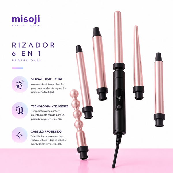 Rizadora MultiRizos: 6 rizos diferentes en 1